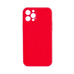 Funda de Silicona Suave para Apple iPhone 12 Pro Rojo